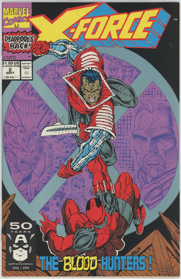 X-Force #2 (1991) - 9.0 VF/NM *1st Appearance Garrison Kane/2nd App Deadpool*