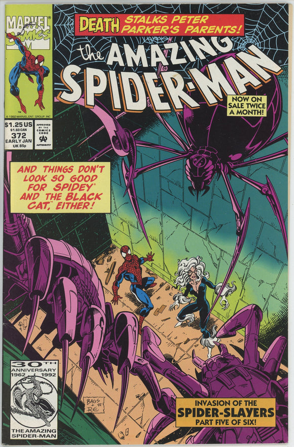 Amazing Spider Man #372 (1963) - 9.0 VF/NM *Arachnophobia Too*