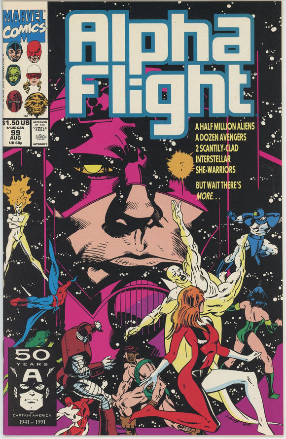 Alpha Flight #99 (1983) - 9.0 VF/NM *Decisions of Loyalty/Galactus*