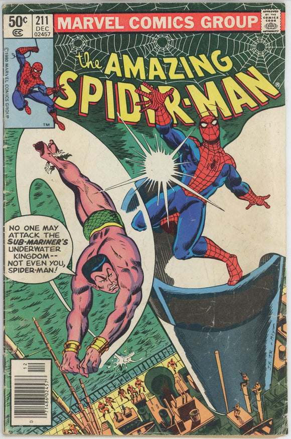 Amazing Spider Man #211 (1963) - 3.0 GD/VG *1st App Morris Bench (Hydro Man)*