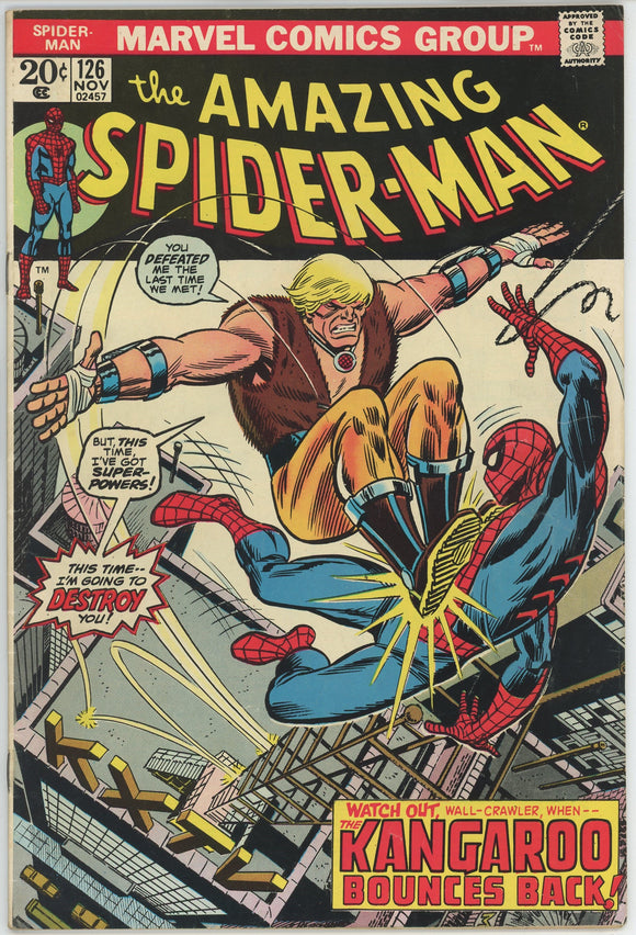 Amazing Spider Man #126 (1963) - 5.5 FN- *The Kangaroo Bounces Back*