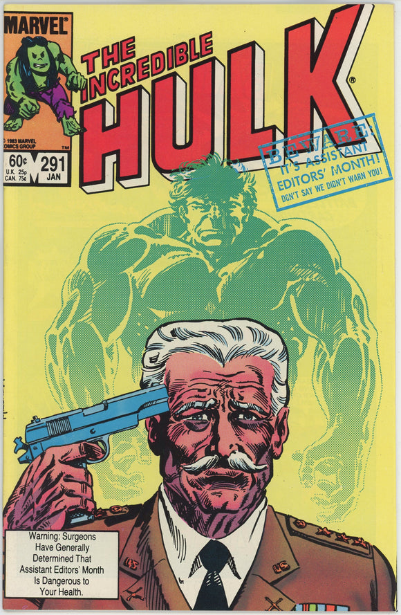 Incredible Hulk #291 (1962) - 9.2 NM- *Old Soldiers Never Die*