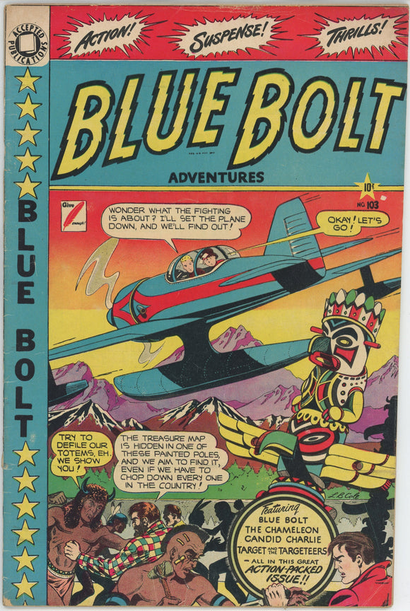 Blue Bolt Adventures #103 (1949 Accepted) - 3.0 GD/VG *LB Cole Cover*