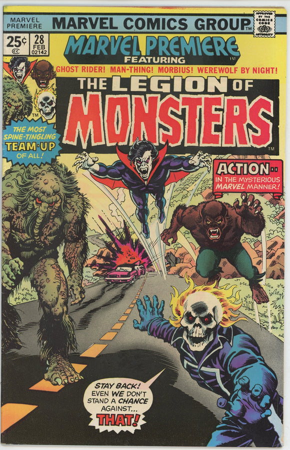 Marvel Premiere #28 (1972) - 6.0 FN *1st Appearance Legion of Monsters*