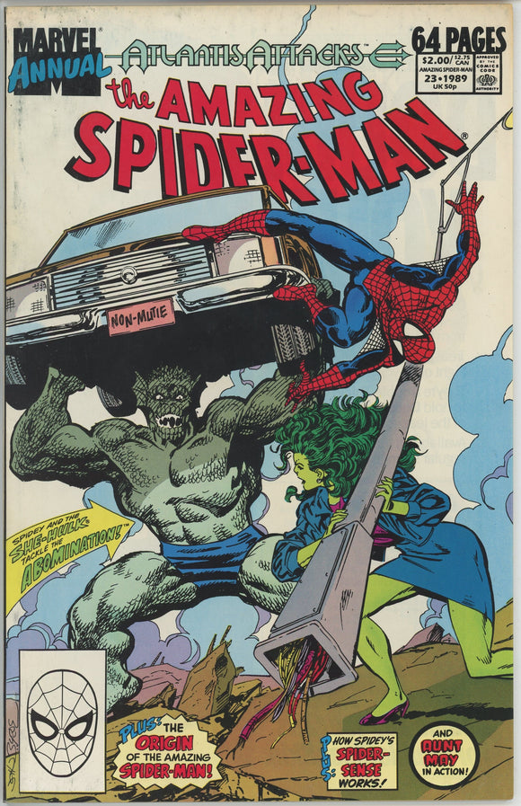 Amazing Spiderman Annual #23 (1963) - 8.0 VF *She Hulk/Abomination*