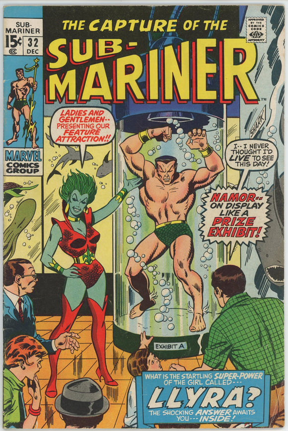 Sub-Mariner #32 (1968) - 5.5 FN- *1st Appearance Llyra*