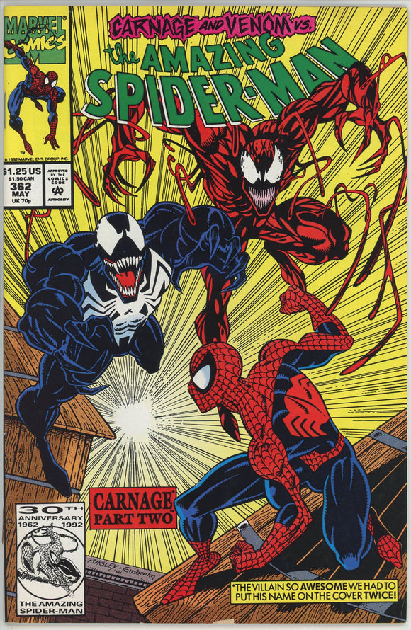 Amazing Spider Man #362 (1963) - 4.0 VG *Venom/Carnage*