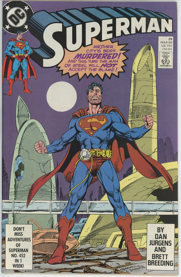 Superman #29 (1987) - 8.5 VF+ *Superman in Exile*