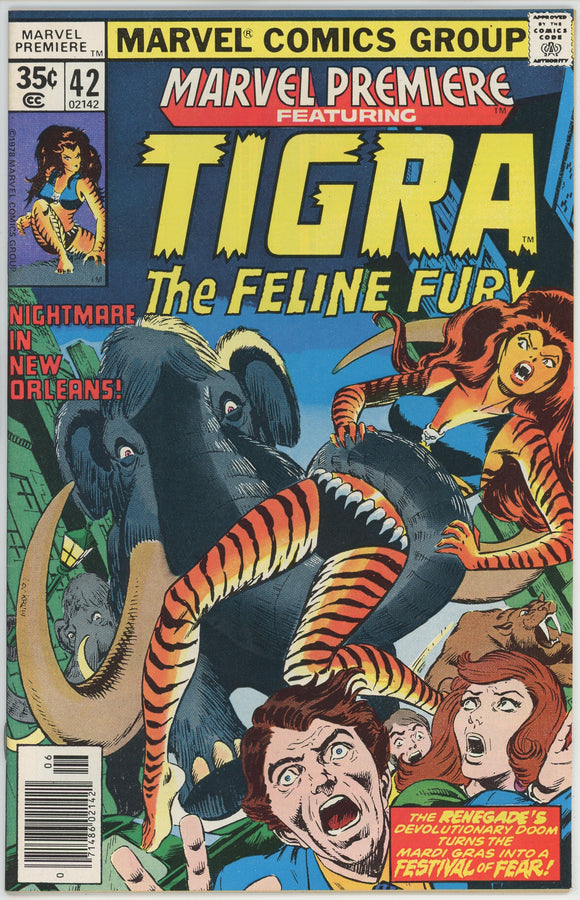 Marvel Premiere #42 (1972) - 9.2 NM- *Origin of Tigra*