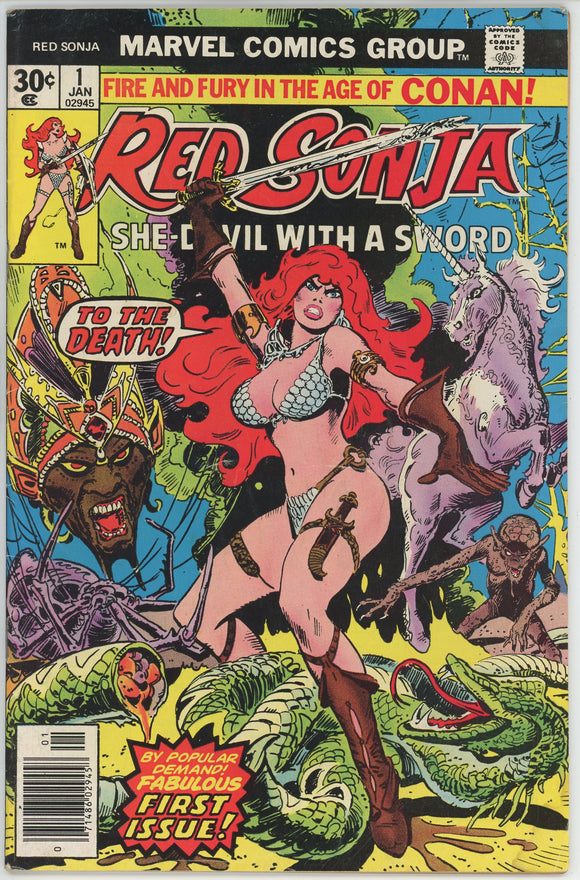 Red Sonja #1 (1977) - 4.0 VG *The Blood of the Unicorn*