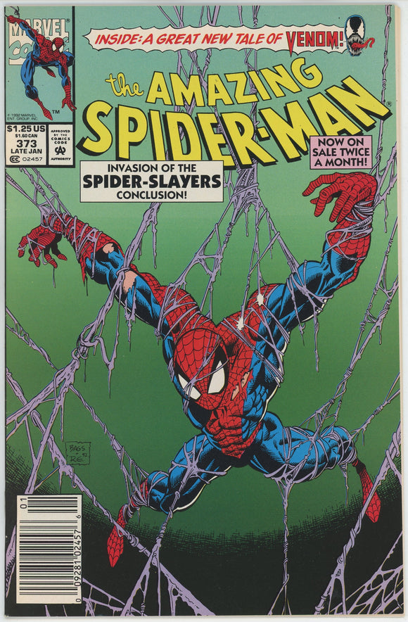 Amazing Spider Man #373 (1963) - 9.2 NM- *Spider-Slayers Conclusion* Newsstand