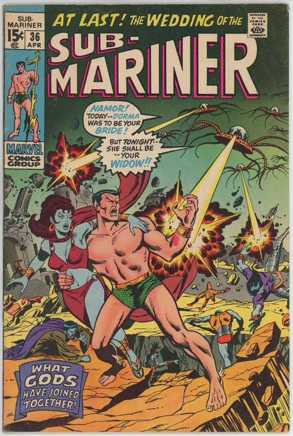 Sub-Mariner #36 (1968) - 6.0 FN *What Gods Have Joined Together*