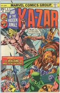 Ka-Zar #8 (1974) - 8.0 VF *Down into the Volcano*