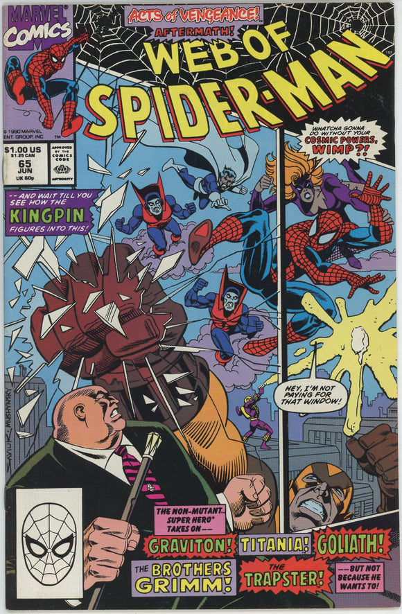 Web of Spider Man #65 (1985) - 7.0 FN/VF *The Last Act of Vengeance*
