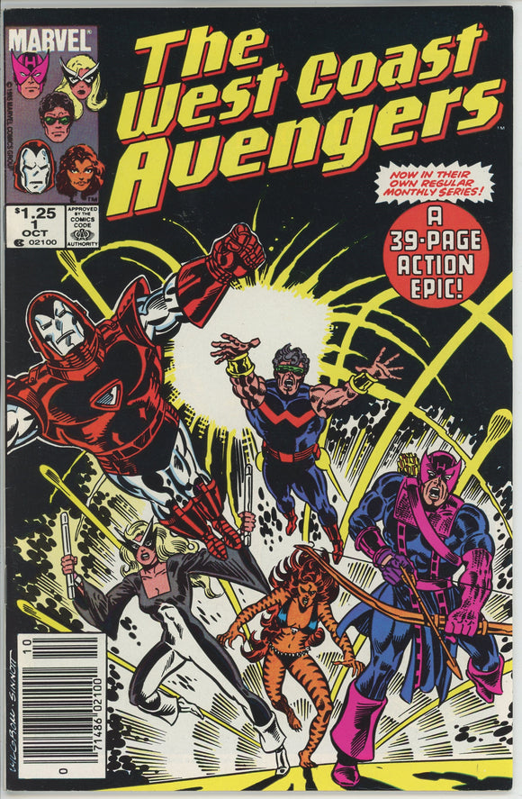 West Coast Avengers #1 (1985) - 7.5 VF- *Teammates* Newsstand