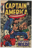 Captain America #106 (1968) - 4.0 VG *Cap Goes Wild*