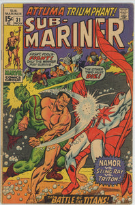 Sub-Mariner #31 (1968) - 4.0 VG *Attuma Triumphant*