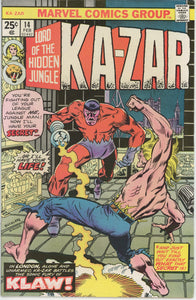 Ka-Zar #14 (1974) - 7.0 FN/VF *Two Worlds in Frenzy*