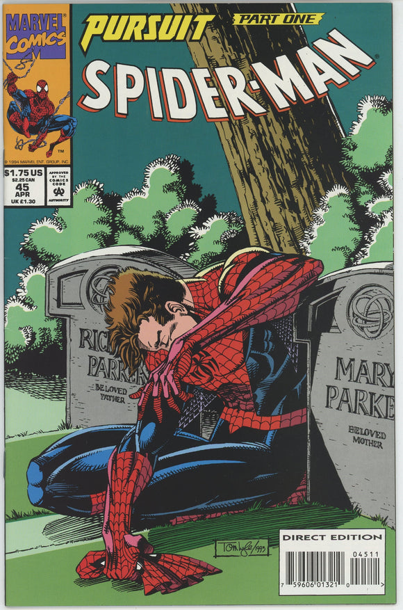 Spider-Man #45 (1990) - 9.0 VF/NM *Pursuit: Part 1 of 4*