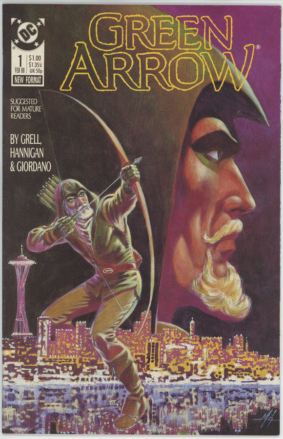 Green Arrow #1 (1987) - 9.2 NM- *1st Ongoing/Hunter's Moon*