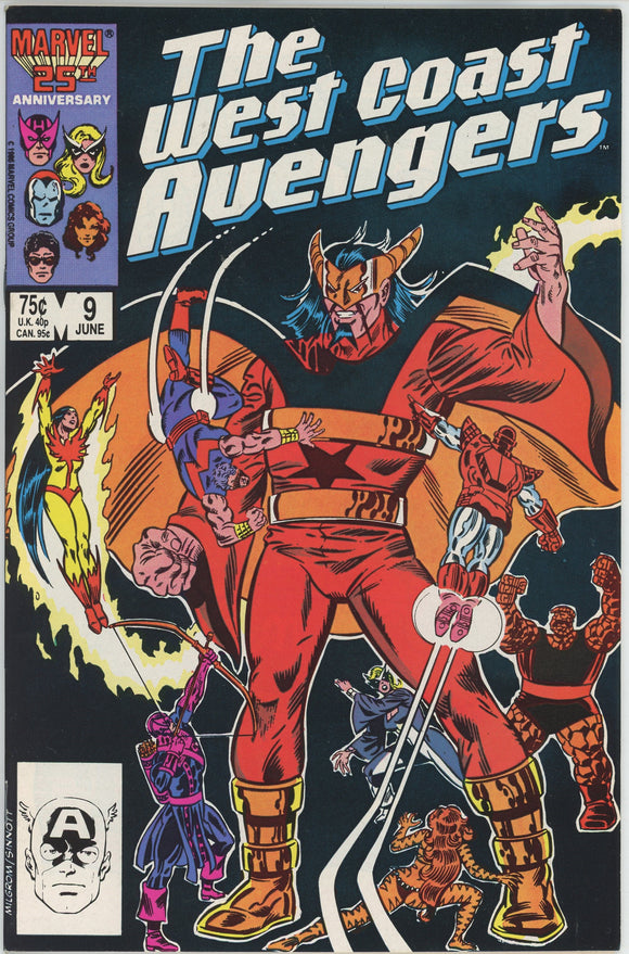 West Coast Avengers #9 (1985) - 8.0 VF *Hot Pursuit/Mephisto*