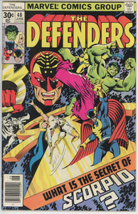 Defenders #48 (1972) - 7.5 VF- *Sinister Savior*