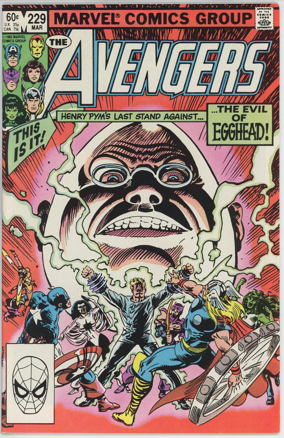 Avengers #229 (1963) - 8.5 VF+ *Final Curtain*