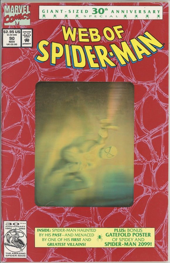 Web of Spider Man #90 (1985) - 6.0 FN *2nd Print Gold Hologram*