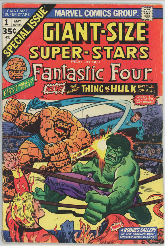 Giant Size Super Stars #1 (1975) - 3.0 GD/VG *Hulk Vs Thing*