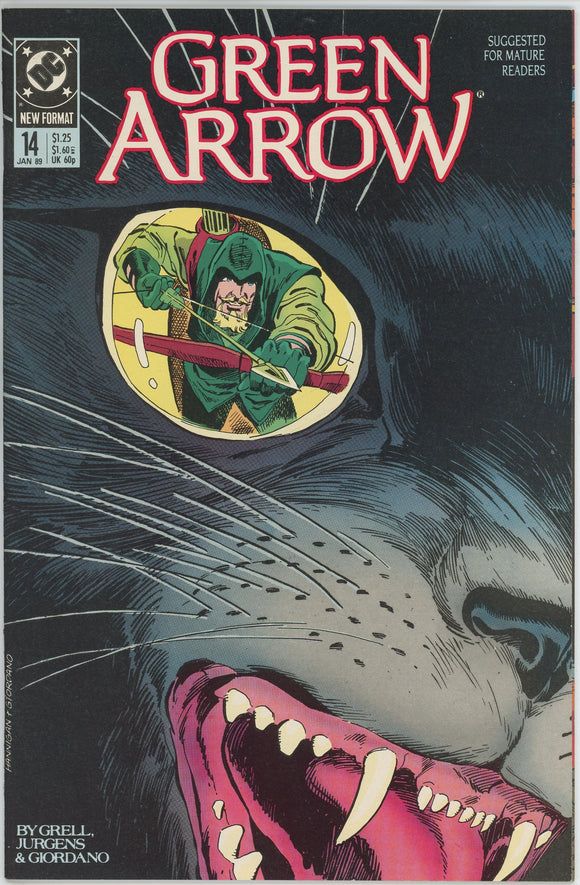 Green Arrow #14 (1987) - 9.4 NM *Reflection Cover*