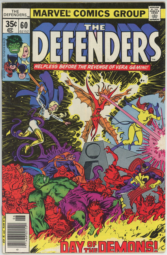 Defenders #60 (1972) - 7.5 VF- *Revenge of Vera Gemini*