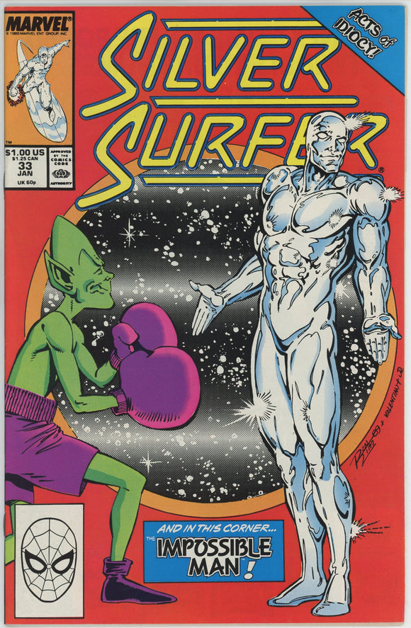 Silver Surfer #33 (1987) - 9.4 NM *Impossible Man/Acts of Idiocy*