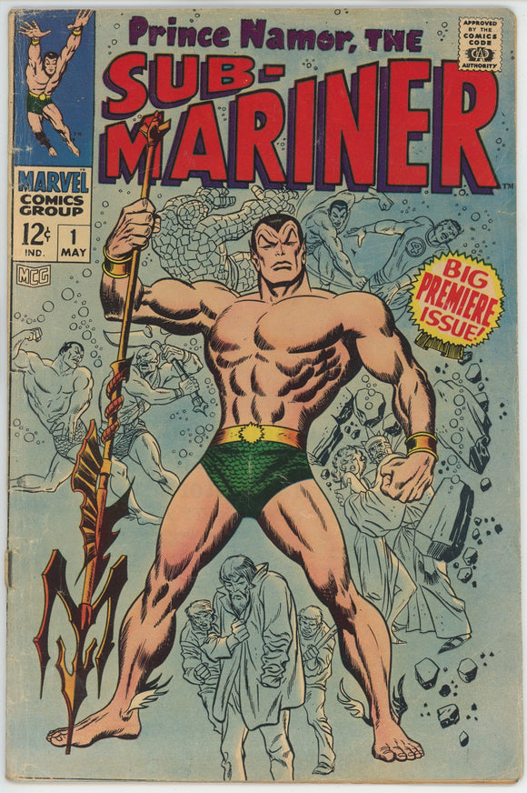 Sub-Mariner #1 (1968) - 4.0 VG *Classic John Buscema Cover*