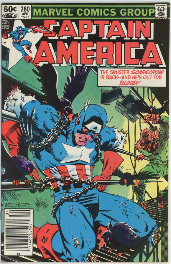 Captain America #280 (1968) - 8.0 VF *Sermon of Straw* Newsstand