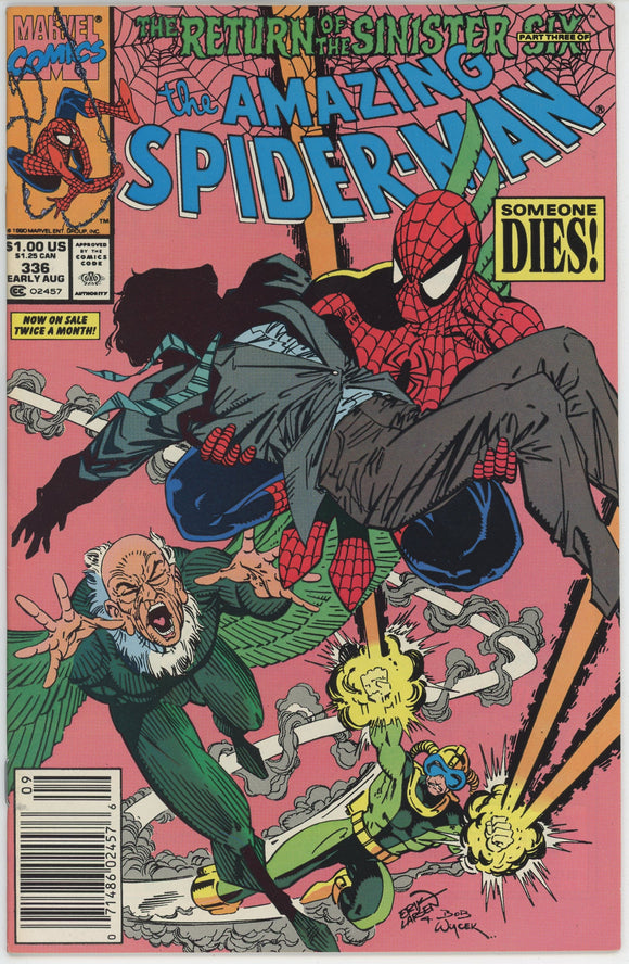 Amazing Spider Man #336 (1963) - 8.5 VF+ *Return Sinister Six* Newsstand