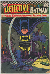 Detective Comics #362 (1937) - 1.0 FR *The Night Batman Destroyed Gotham City*