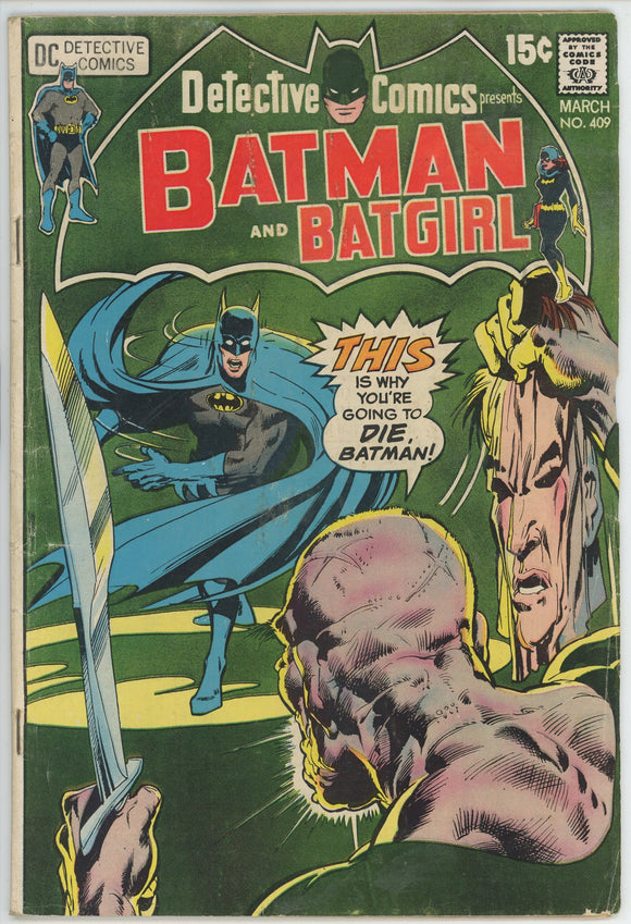 Detective Comics #409 (1937) - 3.0 GD/VG *Man in the Eternal Mask*