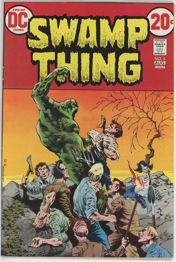 Swamp Thing #5 (1972) - 7.5 VF- *Last of the Ravenwind Witches*