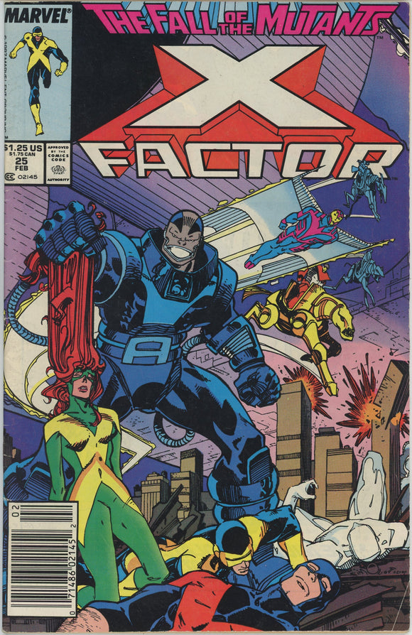 X-Factor #25 (1986) - 4.5 VG+ *Fall of the Mutants/Judgment Day* Newsstand