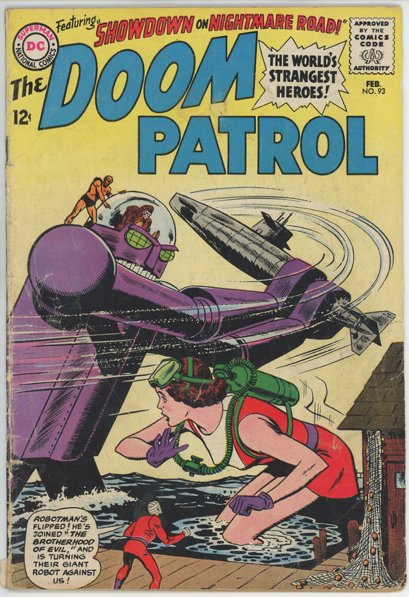 Doom Patrol #93 (1964) - 2.0 GD *Showdown on Nightmare Road*