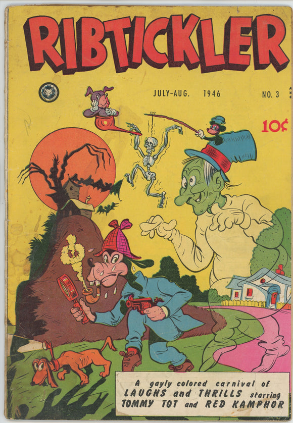 Ribtickler #3 (1946) - 2.5 GD+ *Spooky Halloween Cover*