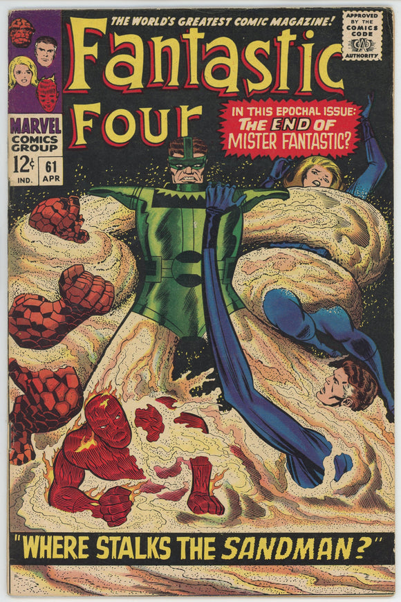 Fantastic Four #61 (1962) - INC *Classic Sandman Cover*