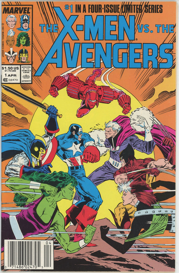 X-Men Vs the Avengers #1 (1987) - 7.0 FN/VF *Justice for All* Newsstand