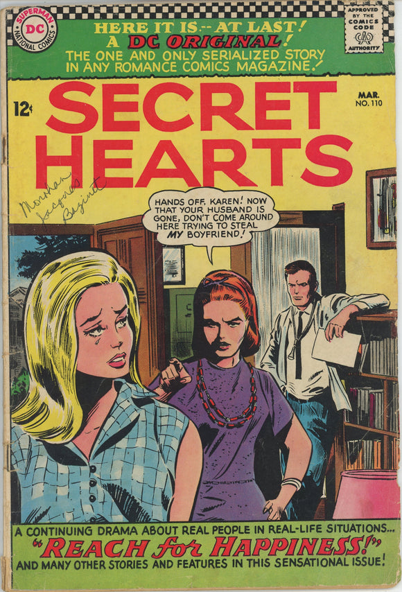 Secret Hearts #110 (1949) - 3.0 GD/VG *If You Ever Leave Me Again* DC Romance