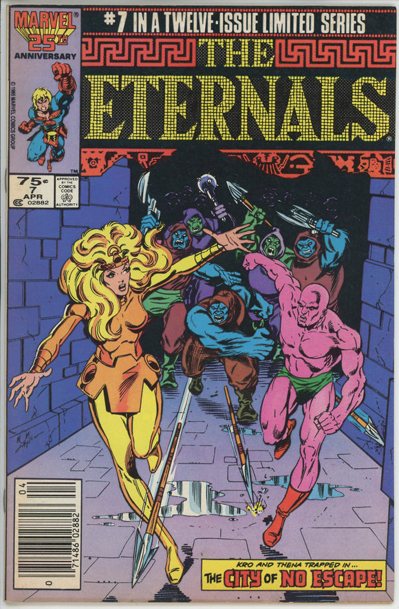 Eternals #7 (1985) - 7.5 VF- *Naked to Mine Enemies* Newsstand