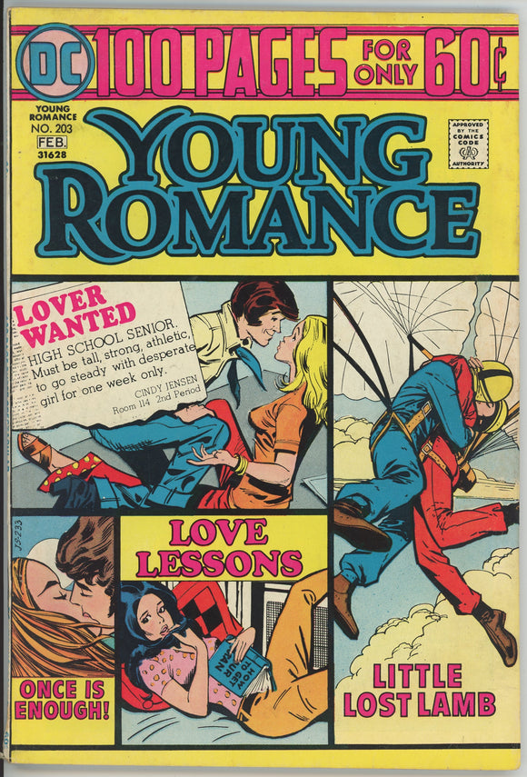 Young Romance #203 (1963) - 5.0 VG/FN *Lover Wanted/100 Pages* DC Romance