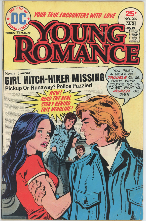 Young Romance #206 (1963) - 4.0 VG *Hitch-Hiker* DC Romance