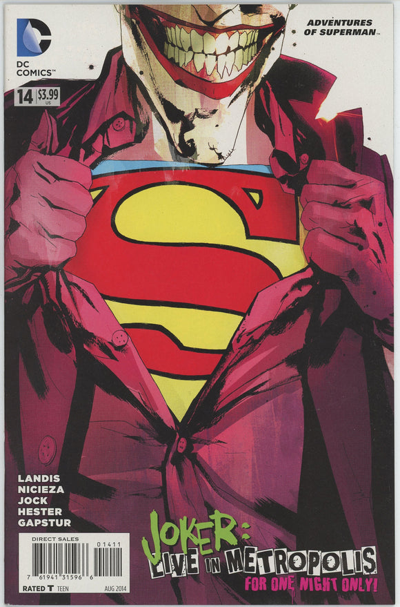 Adventures of Superman #14 (2013) - 9.4 NM *Joker Jock Cover*