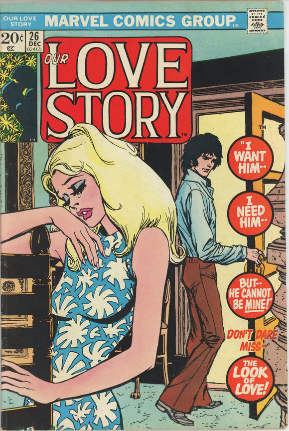 Our Love Story #26 (1969) - 5.5 FN- *The Look of Love* Marvel Romance