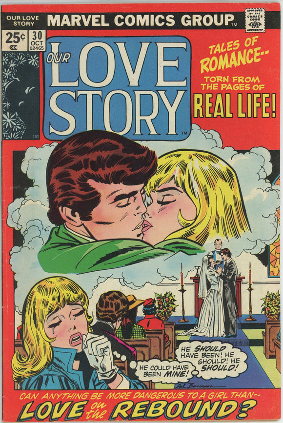 Our Love Story #30 (1969) - 5.5 FN- *Some Day I'll Find Him* Marvel Romance